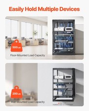 New 16U Open Frame Network Rack, 23 in Depth, Wall Mounted or Floor Standing S