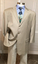 BOTANY 500 MENS BEIGE KHAKI SUPER 120's WOOL CASHMERE SPORT COAT BLAZER 48S