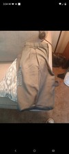 Haggar Men  s Gray Pleated Dress Pants Polyester Regular 34W New w/ Tags