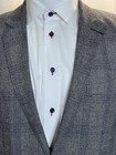 Hugo Boss Blazer Men 42R Wool Blend Gray Check Plaid 2 Button Jacket Elbow Pads — photo 5