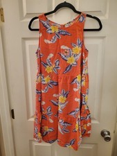Old Navy Sleeveless Dress Size S Floral Tropical Beach Resort Vacation Flawed