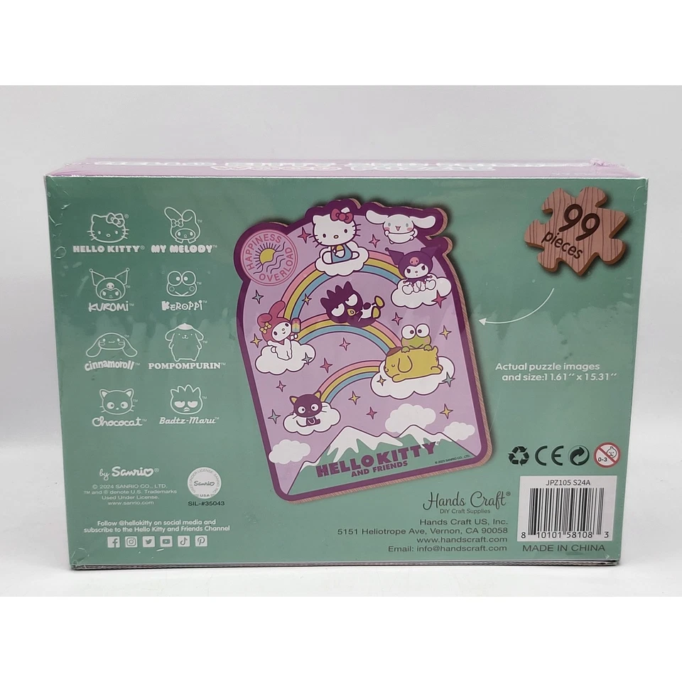 Rompecabezas de madera de 99 piezas Hello Kitty and Friends para niños de 8+ años Foto 2 de 3