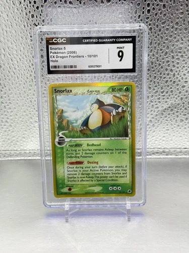 Pokemon EX Dragon Frontiers Snorlax Holo Delta Species CGC 9