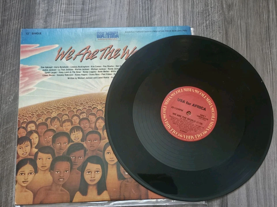 We Are The World USA Africa Vinyl LP Album Record vintage 1985  - Image 4 of 4