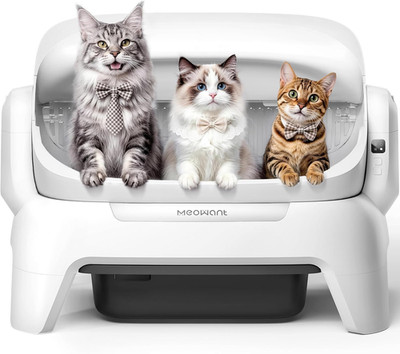 Meowant Extra Large Automatic Litter Box, Self Cleaning Cat Litter Box for Multi
