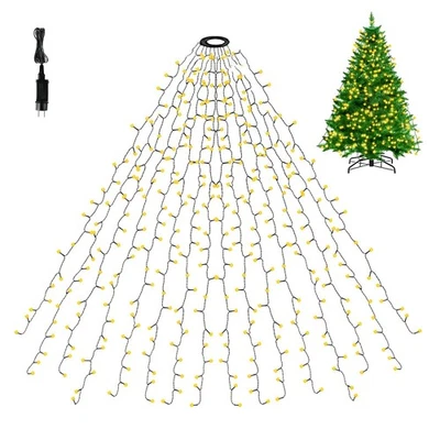3Pagen Guirlande Lumineuse LED Sapin Extérieur 200 LED 2,5 m IP44 Noir - Photo 1/4