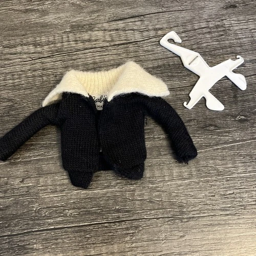Vintage Barbie Black Cardigan Pak COMPLETE Original 1962 Sweater Fashion MINTY