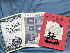 Paper Craft Books "Easy to cut Silhouette Designs" "A Stitch in Time" "Cradle