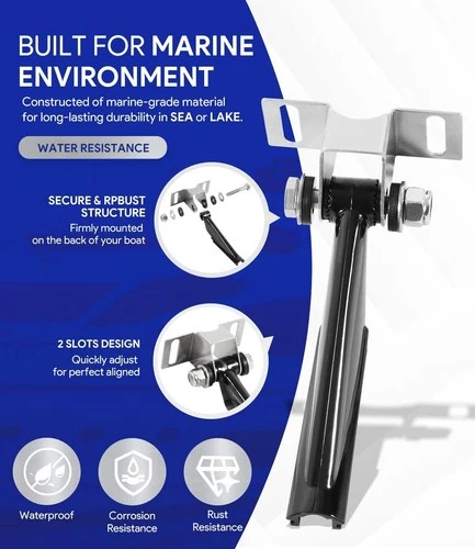 FOR DSI SKIMMER LOWRANCE TRANSDUCER MOUNT TRANSOM BRACKET REPL#  000-10262-001 W - Picture 5 of 10