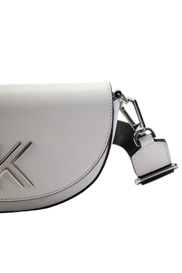 Kendall + Kylie Womens Vegan Leather Snap Closure Shoulder Bag Beige - Image 2 of 4