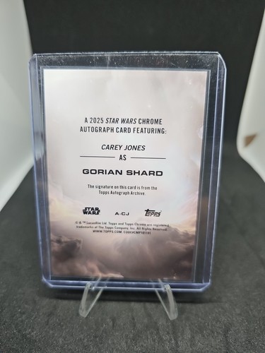 2025 Topps Chrome Star Wars Auto Gorian Shard Carey Jones #A-CJ - Bild 2 von 2