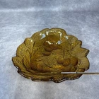 Vintage 1970's INDIANA GLASS Amber Loganberry Berries Leaves Candy Dish Bowl