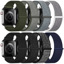 8 Pack Nylon Sport Loop Band Compatible with Apple Watch Band 38mm 40mm 41mm ...