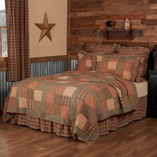 VHC Crosswoods Patchwork Queen Quilt 90x90 French Country