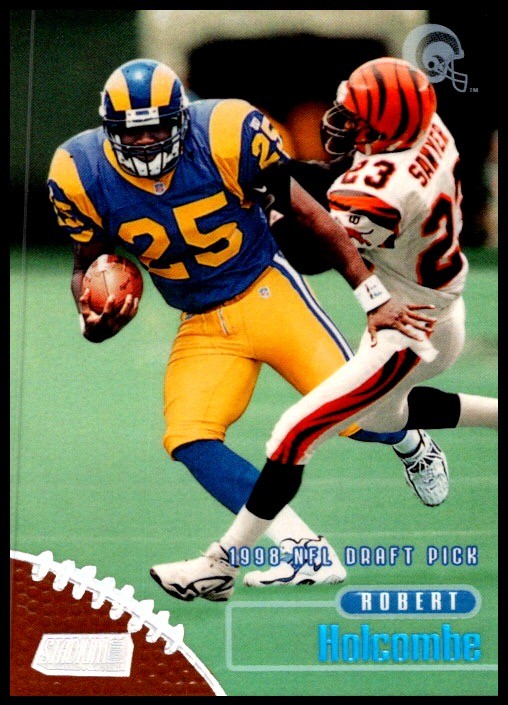 1998 Robert Holcombe Rookie Topps Stadium Club FOOTBALL #184 St. Louis Rams