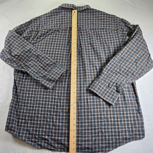 Pendleton Landry Mens XXL Plaid Flannel Button Down Shirt Cotton Wool Blend - Picture 7 of 9