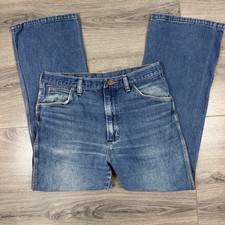 Vintage Wrangler USA Western High Rise Straight Leg Jeans 30x26 Blue Denim