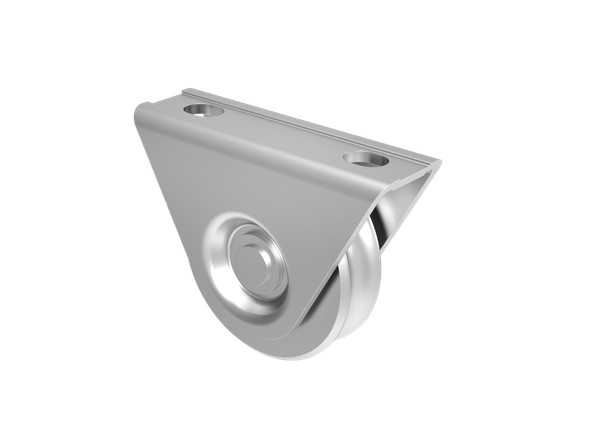 Schiebetorrolle 60 Mm U-Rille Mit Anschraubplatte Torrolle U-Nut Laufrolle Zn Ro-image