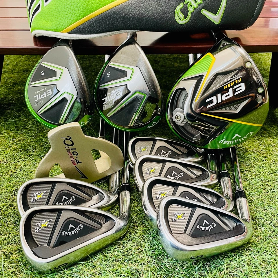 LH Callaway Fullset EPIC FLASH 1w GBB 3w5w X hot2 Iron 5-9Pw 10Pcs Golf Japan - Image 2 of 4