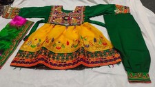 Handmade Afghan Kuchi Girl's Dress: Embroidered Eid Frock