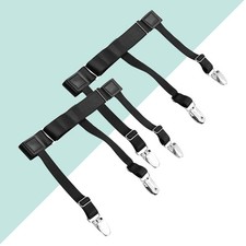 2 Pcs Shirt Stays Men Belt Adjustable Holders Garters Suspenders