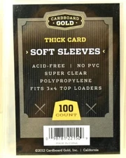 Cardboard Gold Thick Card Soft Sleeves 64 Packs Of 100 6400 total Ships Free