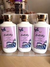 3 pcs. Bath  Body Butterfly Body Wash Gel Pro-Vitamin B5 Aloe 10 fl oz 295 mL.