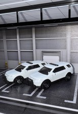 Lot Of 2 Matchbox Custom 2016 Unmarked Ford Interceptor SUV White Police Diecast
