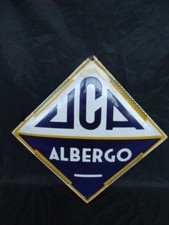 INSEGNA UCA ASSICURAZIONI TARGA SMALTATA  ALBERGO VINTAGE
