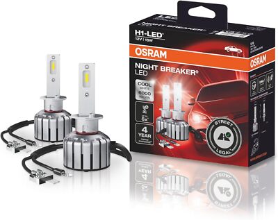 OSRAM NIGHT BREAKER H1-LED;  weniger Blendung; Nachrüstlampe 64150DWNB-2HFB