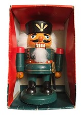 Vtg Santa's World Kurt S. Adler Chris Wooden Nutcracker Soldier With Sword 7.5"