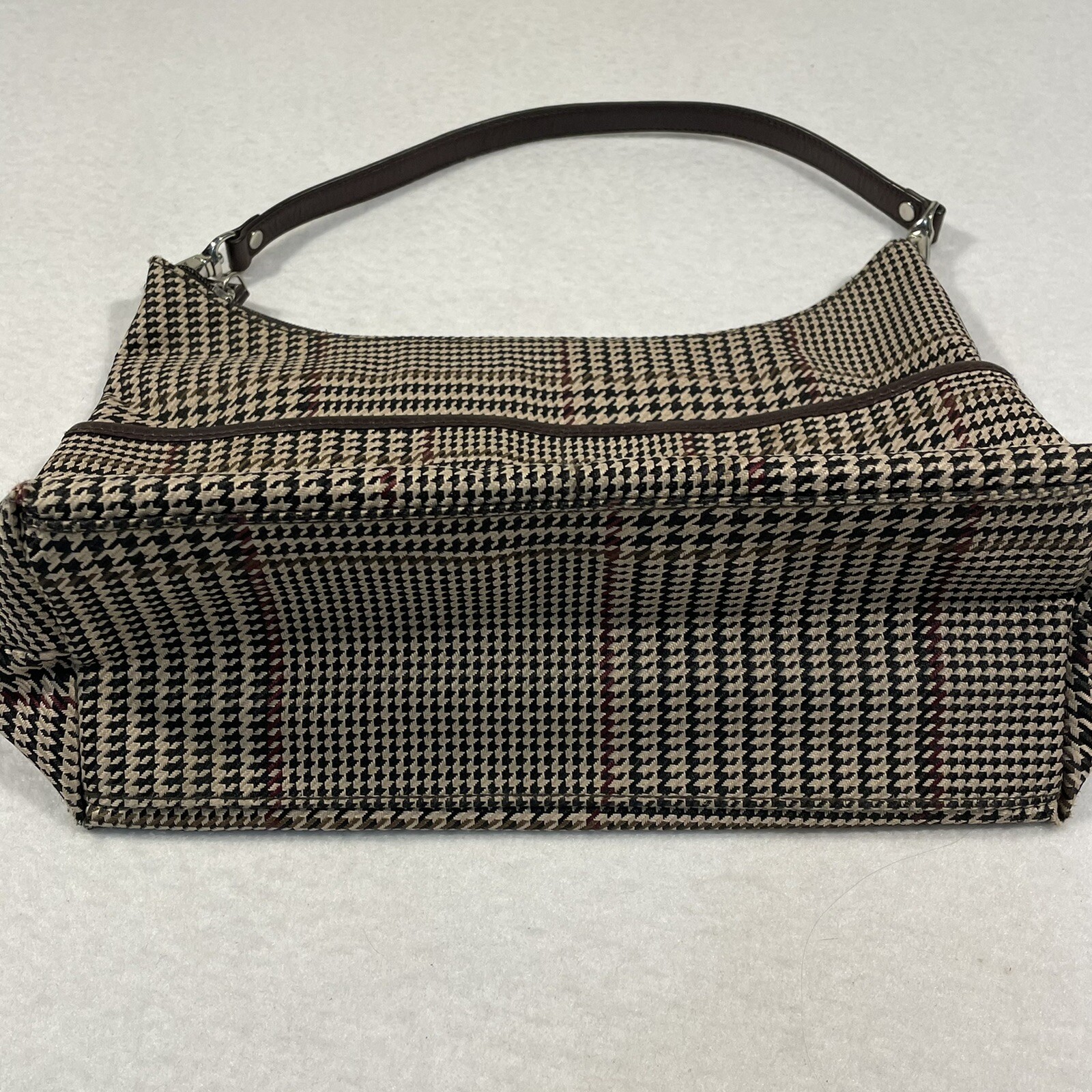 Y2K Lauren Ralph Lauren Plaid Pattern Shoulder Purse Gem