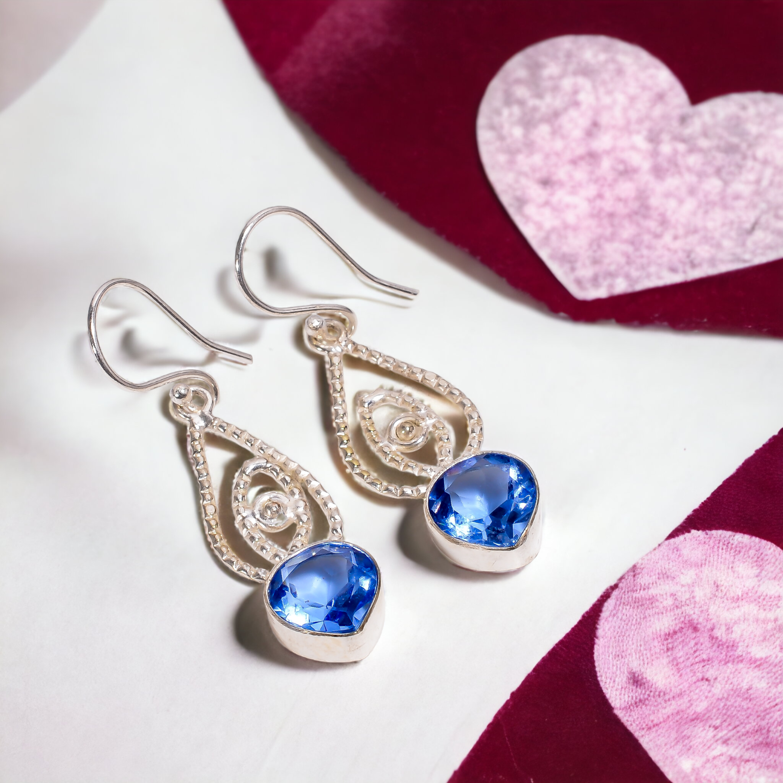 Natural Tanzanite Gemstone 925 Sterling Silver Drop/Dangle Earrings For Girls