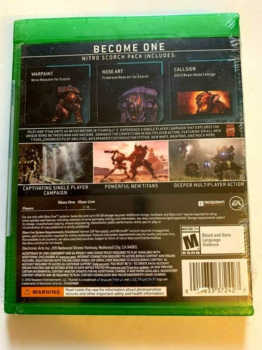 XBOX ONE TITANFALL 2 GAME INCLUDES NITRO SCORCH PACK NEW SEALED - Picture 2 of 2