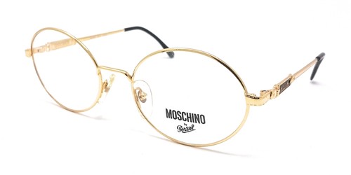 OCCHIALI DA VISTA DONNA MOSCHINO BY PERSOL M42 DR ORO E NERO OVALE VINTAGE  | eBay