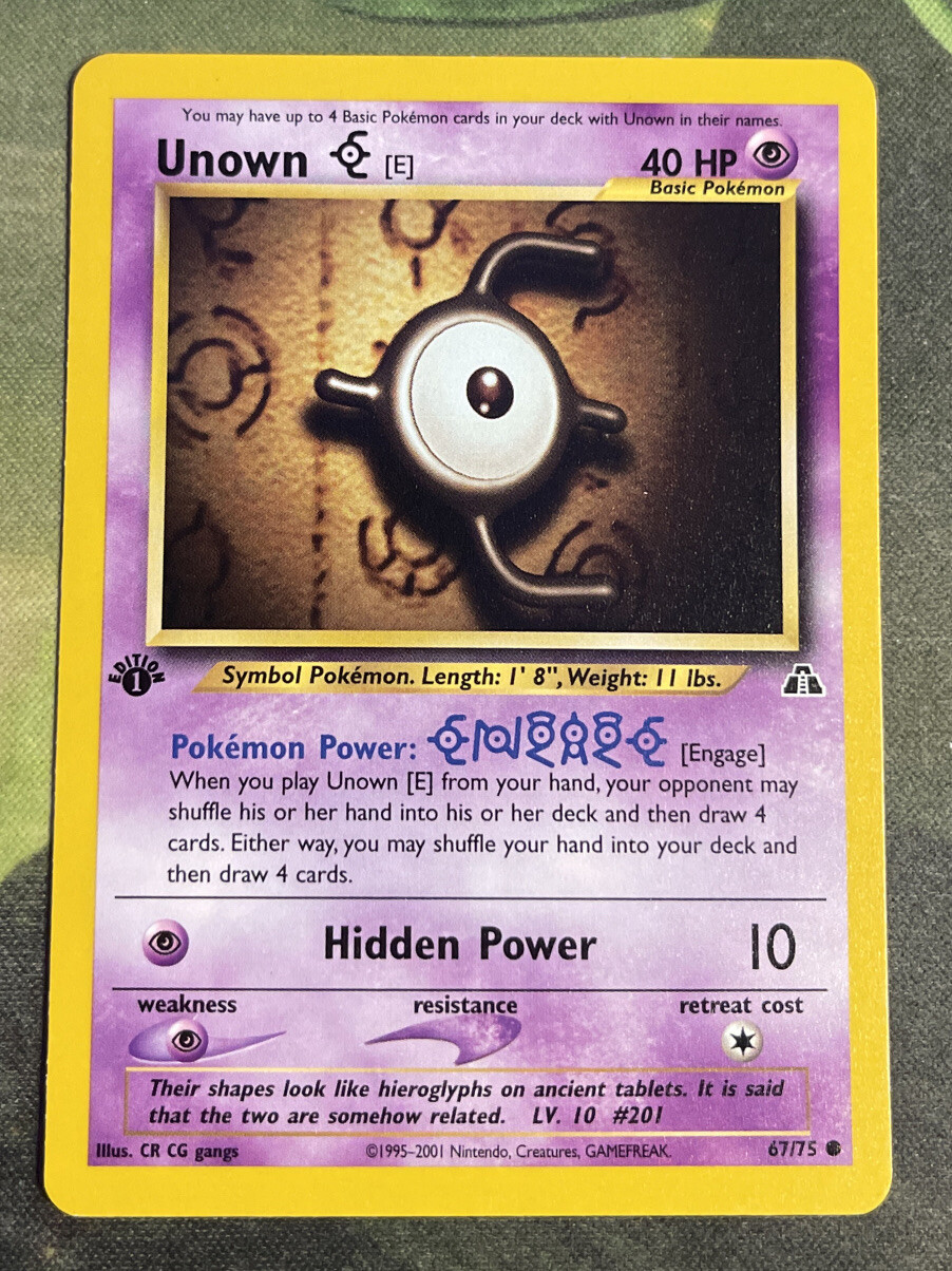 1st Edition Unown E 67/75 - Neo Discovery - Near Mint