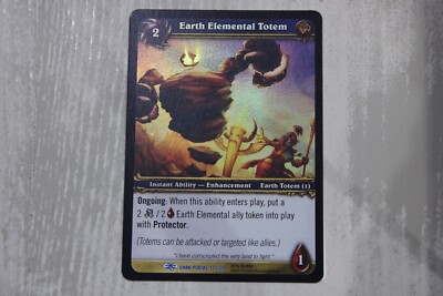 2007 Earth Elemental Totem 92/319 Rare World of Warcraft WOW TCG RARE FOIL 