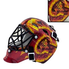 MIKE VERNON Signed Calgary Flames Mini Goalie Mask - HOF 23