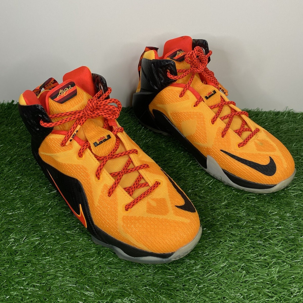 Nike LeBron 12 XII GS Laser Orange Shoes Sneakers 685181-830 Youth