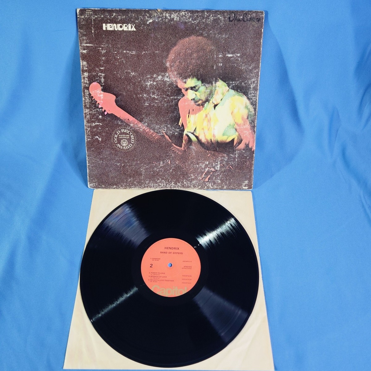 Jimi Hendrix – Band Of Gypsys (VG+) 1970 LP (RED), Capitol Records 