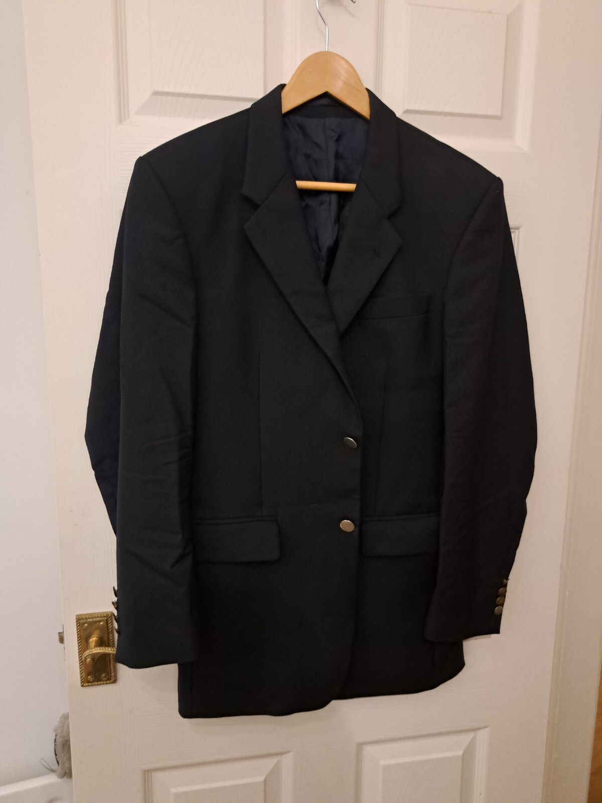 Blazer Roderick Charles blu navy UK 38 bottoni argento Savile Fila Londra lana