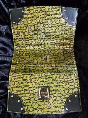 MICHE  Jade Green Faux patent croc animal print studs Classic purse shell cover 