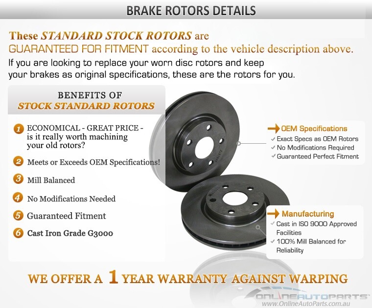 2 Rear Disc Brake Rotors for Holden HQ HJ HX HZ WB Kingswood Premier Statesman eBay