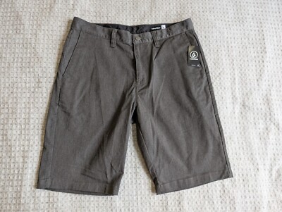 Volcom Shorts Men 31 Gray Vmonty Stretch 22 Twill 10'' Inseam NWT