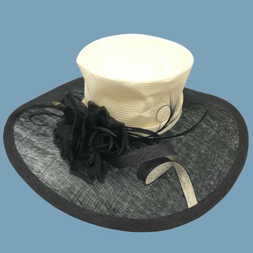 M\u0026S Ladies Occasion Hat O/S Ivory/Black 
