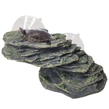 Turtle Basking Platform Tortoise Resin Dock Tortoise Climbing Ramp Shale with...