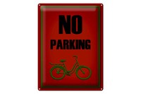 Blechschild Parken 30X40 Cm Fahrrad No Parking Metall Deko Schild
