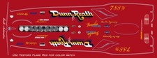 Dunn  Reath Barracuda Drag NHRA 1/64th HO Scale Slot Car Decals