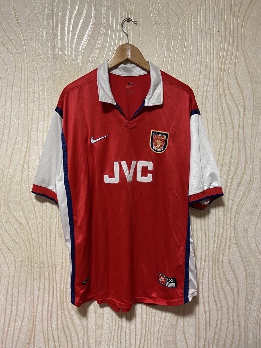 ARSENAL LONDON 1998 1999 HOME FOOTBALL SHIRT JERSEY SOCCER NIKE sz