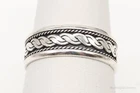 Vintage Rope Chain Design Sterling Silver Band Ring  Size 625 G2U